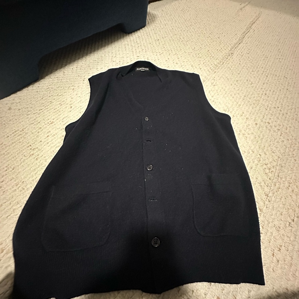 Hartwood navy sweater vest